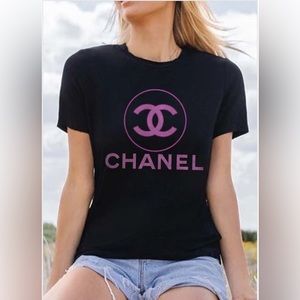 #22 CC Pink Graphic Tee- Black